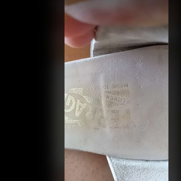 Salvatore Ferragamo Open Toe Strap Heels Sz 10.5 - Picture 6 of 12